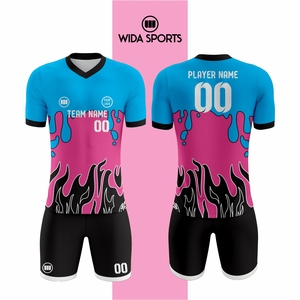 Camisetas de Fútbol Personalizadas con Transferencia Térmica, 100% Poliéster, Secado Rápido, Ligeras, Transpirables, Cuello en V, Manga Corta - Product Image 4