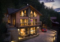Hôtel en bois de pin de luxe/cabine en bûches/chalet pour les vacances