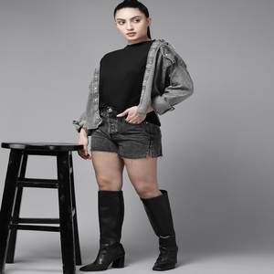 เสื้อยืดคอกลมแขนปกติทำจากผ้าฝ้ายแท้ลำลองสวมใส่ในฤดูร้อนกับเสื้อยืดของผู้หญิงความยาวปกติในอินเดีย - Product Image 6