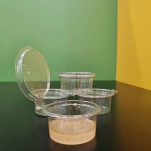 Gran descuento de fábrica de grado alimenticio Mini desechable PET plástico transparente porción contenedor salsa condimento taza contenedor con tapas 2oz - Product Image 4