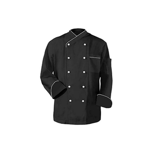 Abrigo de chef de suministro a granel 100% abrigo de chef de cocina de algodón puro con logotipo personalizado - Product Image 3