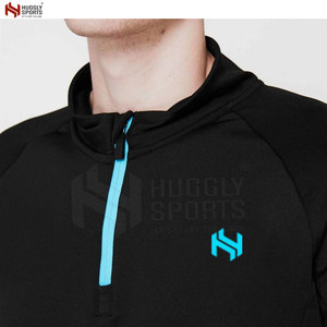 เสื้อซิปครึ่งตัวของผู้ชายผ้าโพลีเอสเตอร์/ คอตตอนระบายอากาศได้ดี - Product Image 6