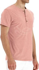 2025 cuello redondo botón Casual Boxy tejido calle estampado hombres SlimFit microfibra Vintage manga corta Camiseta 100% algodón - Product Image 2