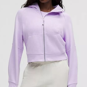 Haute qualité surdimensionné coton mince personnalisé sweat chemise bouffée impression Logo décontracté français éponge femmes sweats à capuche hiver automne - Product Image 1