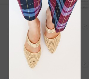 Chaussures en raphia, pantoufles artisanales, mules d'été, chaussures marocaines, appartements raphia haut de gamme, babouch marocain - Product Image 2