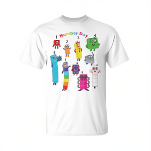 T-shirt Giornata dei Numeri Felici con Numberblock per Uso Promozionale - Product Image 3