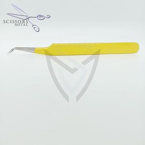 Pinzas de pestañas de acero inoxidable con etiqueta privada personalizada, aplicador de cejas con volumen de pestañas para extensiones de pestañas de fibra de belleza - Product Image 6