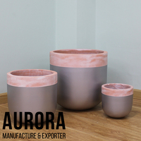 Jardinières modernes en fibrociment écologiques avec trou de drainage pour usage domestique et jardin, aspect béton léger, directement de l'usine au Vietnam