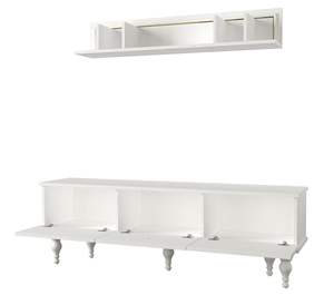 Unité de télévision exclusive de luxe, moderne, en bois blanc, panneau écarlate en aggloméré, meilleure vente pour la maison de la ferme, le bureau et la vie - Product Image 5