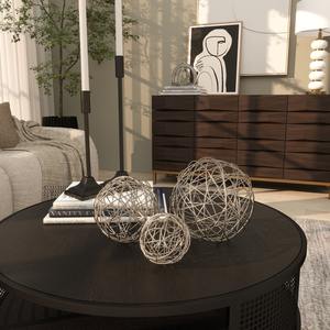 Objet de table en argent élégant Design artistique moderne Décor à la maison chic Pièce maîtresse élégante pour les espaces contemporains - Product Image 6