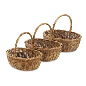 Set of 3 Rattan Picnic <b>Baskets</b> Handmade Storage <b>Basket</b> Wholesale eco-friendly Made in Viet Nam - Product Image 5