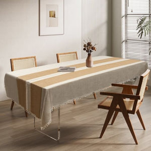 Vente chaude Broderie Nappe Table Basse Gland Nappe Rectangulaire Coton Lin Couverture De Table - Product Image 5