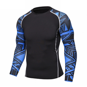 85% Polyester 15% Spandex High Elasticity <b>Men's</b> <b>Gym</b> Wear Tight Fit Compression Shirt <b>Long</b> <b>Sleeve</b> Breathable Athletic <b>Top</b> - Product Image 5