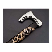 Hache artisanale industrielle personnalisée en acier à haute teneur en carbone avec manche en bois, étui en cuir fin, multifonction, 20 pouces, hache noire