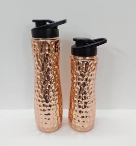 Bouteille d'eau classique unisexe en cuivre Couvercle étanche en paille écologique pour le sport, le voyage et l'usage quotidien - Product Image 2