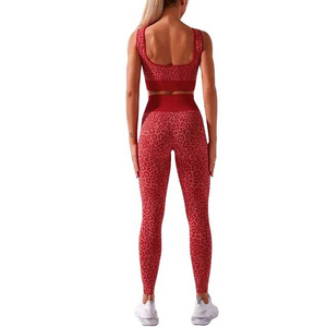 Conjunto de Yoga sin costuras de alta calidad para mujer, ropa deportiva personalizada con patrón sólido, ropa deportiva transpirable, recién llegado - Product Image 5
