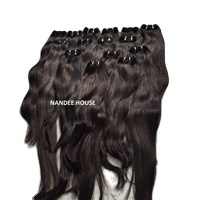 ผมเรมี่ต่อจากอินเดียบริสุทธิ์100% ไม่ผ่านการทำผมตรงและนุ่มสลวยจัดแนวผมดิบทำสีธรรมชาติ - Product Image 3