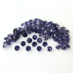 Pierres précieuses en vrac de coupe ronde d'iolite bleue naturelle pour les bijoux pierre de coupe d'iolite certifiée calibrée perles rondes de 5mm au prix de gros - Product Image 1