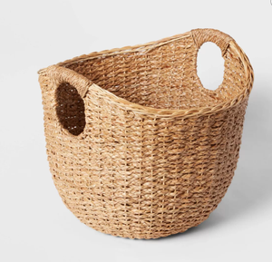 ตะกร้าซักผ้าหญ้าทะเลสไตล์วินเทจขนาดใหญ่พร้อมด้ามจับในตัวโซลูชันการจัดระเบียบบ้านธรรมชาติจากเวียดนาม - Product Image 3