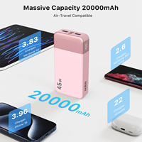 NOBIS 45W Chargeur rapide haute vitesse Li-Polymère 20000mAh avec écran LED Double USB + 2 ports Type-C pour utilisation en extérieur
