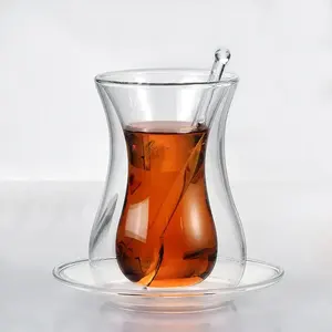 Ensemble de tasses à thé, soucoupes et cuillères à thé en porcelaine, style classique et élégant, couleur noire, pour thé, café, expresso, pour cadeaux promotionnels, style royal - Product Image 2