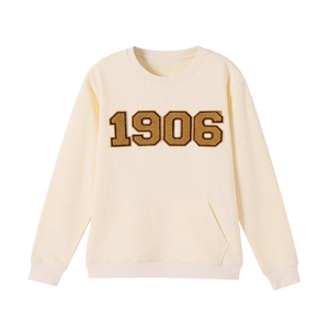 เสื้อสวมหัวคอกลมเสื้อสเวตเตอร์ปักลายกระเป๋าพร้อมกระเป๋าจิงโจ้ - Product Image 3