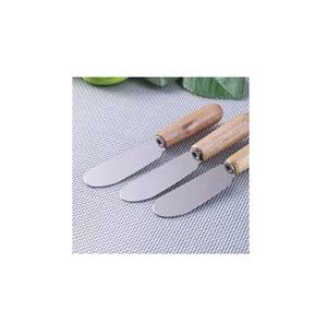 Trancheur de fromage en acier inoxydable et bois, couteau à fromage à manche en bois, 4 pièces - Product Image 6