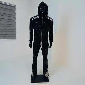 Nuevo Conjunto Deportivo de 2 Piezas con Estampado Sólido, Transpirable, para Correr, Chándal con Estampado para Invierno, Traje Deportivo para Correr en Invierno - Product Image 1