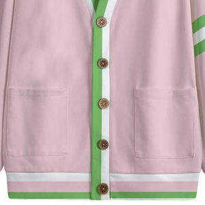 Custom Logo OEM ODM Unisex Thick 100% Cotton V-neck Breathable Knitted Wear Long Sleeve Cardigan Sweater - Product Image 6