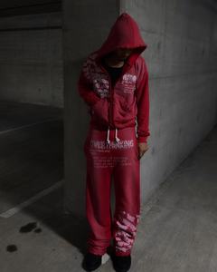 ชุดวอร์มผ้าคอตตอนผ้าฟลีซสำหรับผู้ชายชุดเล่นกีฬาผ้าคอตตอน100% พิมพ์ลายสกรีนสำหรับฤดูหนาว - Product Image 2