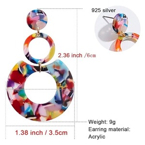 Boucles d'oreilles étanches en résine époxy 3D écologique de luxe Bijoux design ange femme à la mode avec motif modèle personnalisable - Product Image 2