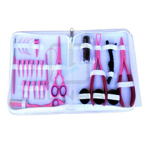Alicates de agarre con mango suave, Kit de herramientas de extensión de cabello en Color rosa caliente con accesorios personalizados - Product Image 1