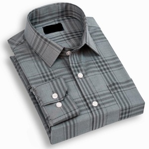 Chemises habillées décontractées formelles à manches longues pour hommes, en polyester ou en 100% coton de différentes couleurs, payées sur mesure - Product Image 3