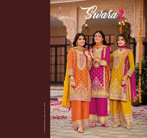 Trajes lujosos de diseñador Heavy Chinon Salwar con trabajo de bordado para boda disponibles para exportación venta desde India - Product Image 1