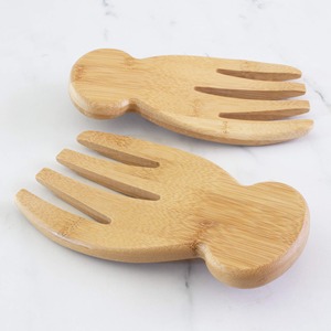 Serveur de salade en bambou naturel de la meilleure qualité en gros mains griffes naturelles de qualité supérieure pour servir les salades - Product Image 2