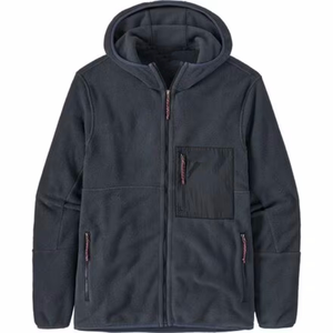 Sweat à capuche en polaire sherpa doux et confortable de haute qualité avec logo personnalisé, veste chaude unie écologique pour homme avec poches pour l'hiver - Product Image 2