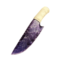Couteau en verre améthyste Arme en cristal fabriquée à la main, outil de protection spirituelle, décor métaphysique, cadeau symbolique