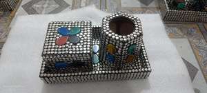 Meilleur design de brûleur américain en bois et métal incrustation Bakhoor set Brûleur Oud Burner Censor Bakhoor tray de fabrication indienne - Product Image 6