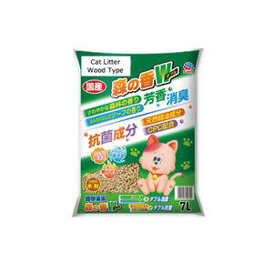 Litière pour chat fortement agglomérante caractéristique de combustion jetable Type de bois produits de toilettage de nettoyage pour animaux de compagnie - Product Image 1