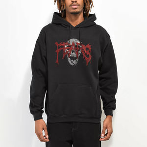 Faible MOQ, vente chaude : Sweat-shirts pour hommes printemps, personnalisables avec votre propre design et strass, en coton/polyester respirant - Product Image 1