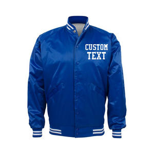 Chaqueta de invierno transpirable hecha a medida para hombre, diseño único, manga larga, gran oferta, chaquetas de satén de bombardero universitario de béisbol - Product Image 1
