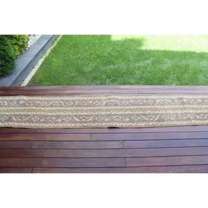 1.6x12.6 ft Vintage <b>Runner</b> <b>Rug</b>, Turkish Brown Ombr <b>Rug</b> - Product Image 3