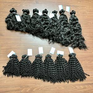 Offre Spéciale 100% Extensions de cheveux vietnamiens crus Kinky Curly Couleur naturelle Double Drawn Hair Bundle Prêt à expédier - Product Image 5