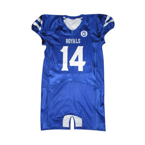 Maillot de football américain Tissu en maille de polyester respirant Impression par sublimation Nom d'équipe Numéro Sportswear Maker Pakistan - Product Image 1
