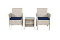 Ensemble de canapés en osier BeNK WS305 Modern NERINE 3 pièces pour espaces extérieurs, appartements et cours