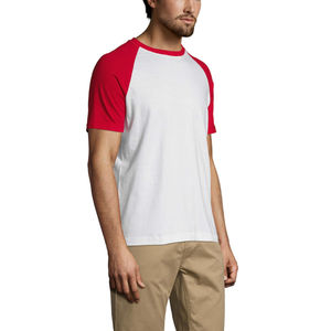 Premium quality Men's <b>Raglan</b> Sleeves <b>T</b>-<b>Shirts</b> 100% cotton Sportswear Custom Logo Durable Reglan <b>T</b>-<b>shirt</b> for men loose fit - Product Image 2