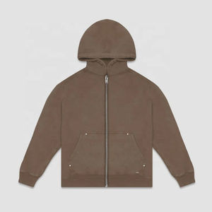 Sweats à capuche pour hommes avec logo personnalisé de haute qualité 100% coton 450Gsm surdimensionné éponge française Vintage lavage à l'acide épaule tombante pour l'hiver - Product Image 3