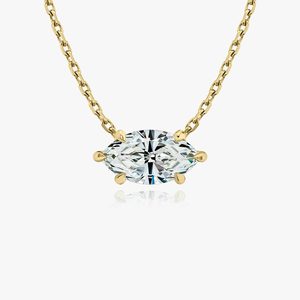Collar Solitario de Moissanita Elegante y Lujoso Chapado en Oro de 18K sobre Plata 925 para Mujer, Joyería de Colección Premium - Product Image 2