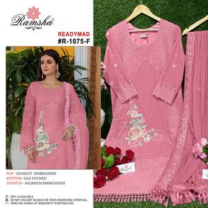 Traje paquistaní listo para usar de diseñador tradicional indio con Dupatta bordado de Nazmeen del exportador indio - Product Image 6