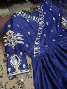 Robe Maxi brodée en mousseline de soie, dernière collection indienne et malaisienne, avec travail manuel lourd, offre spéciale, 2022 - Product Image 3